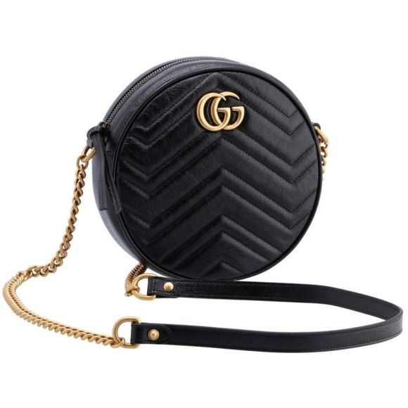 Gucci Shoulder Bag GG MARMONT Black - Picture 1 of 5